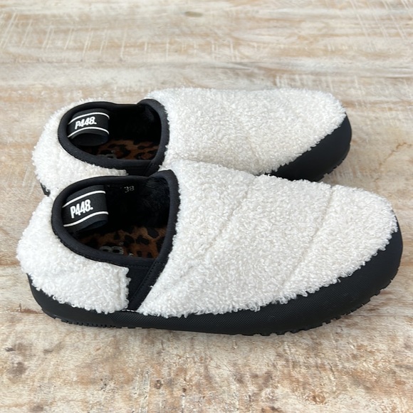 P448 Laby Slippers {white/Black} 38/8 - Picture 6 of 10